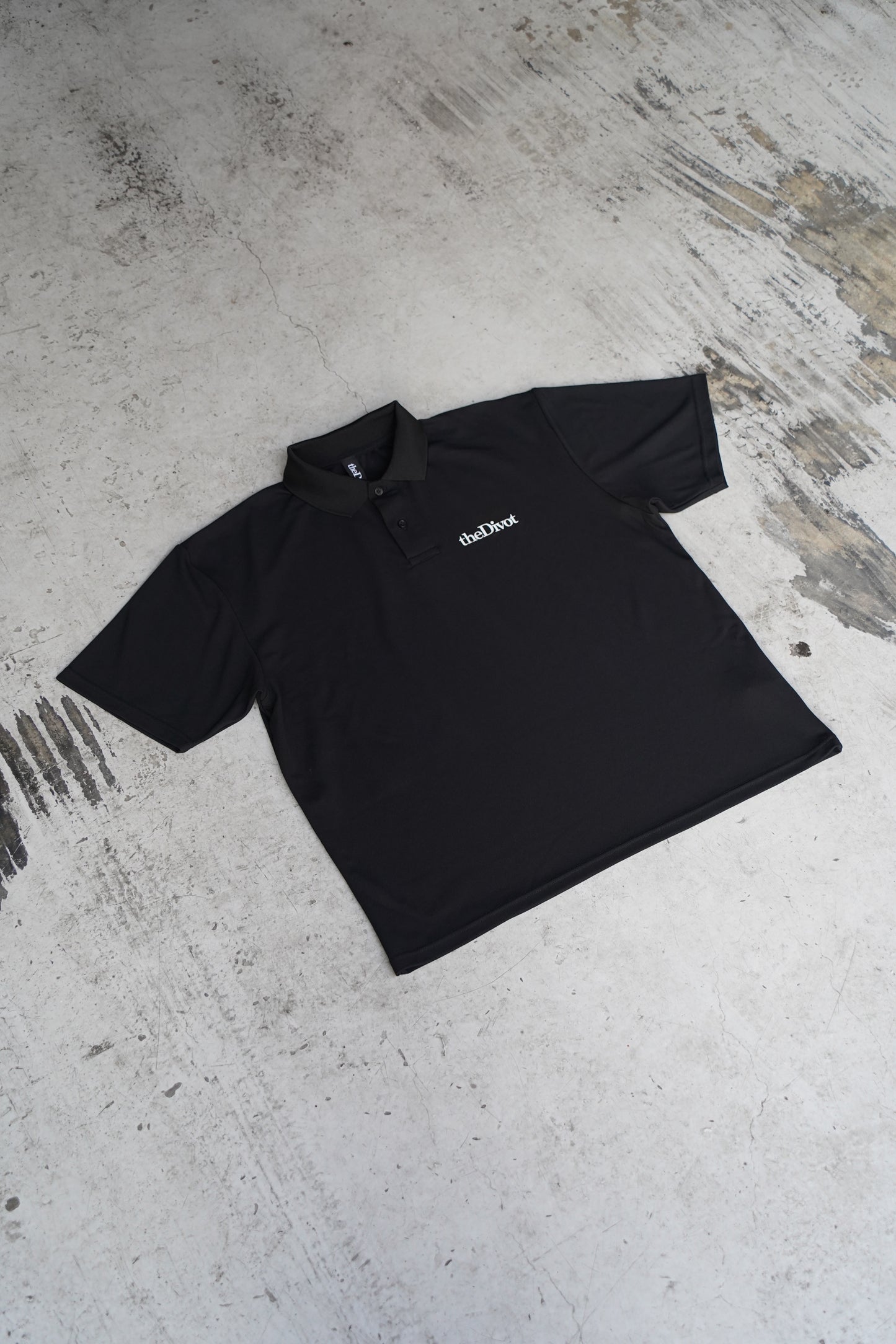 the Divot Original - POLO SHIRT (BLACK)