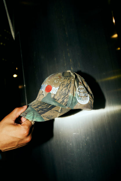 Metalwood x ANTi COUNTRY CLUB TOKYO x the Divot Real Tree Camo Cap